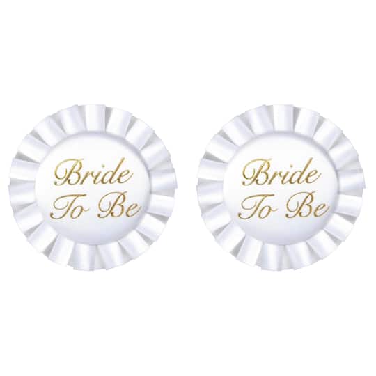Beistle 3.5" Bride To Be Satin Buttons, 2ct.